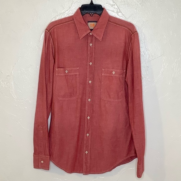 Hugo Boss Boss button down casual shirt size M EUC - Picture 2 of 15
